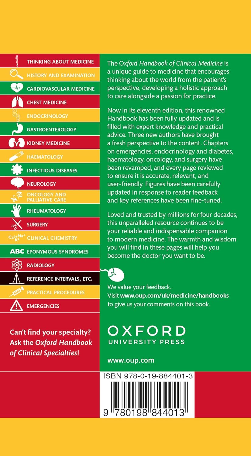 Oxford Handbook of Clinical Medicine (Oxford Medical Handbooks) 11th Edition